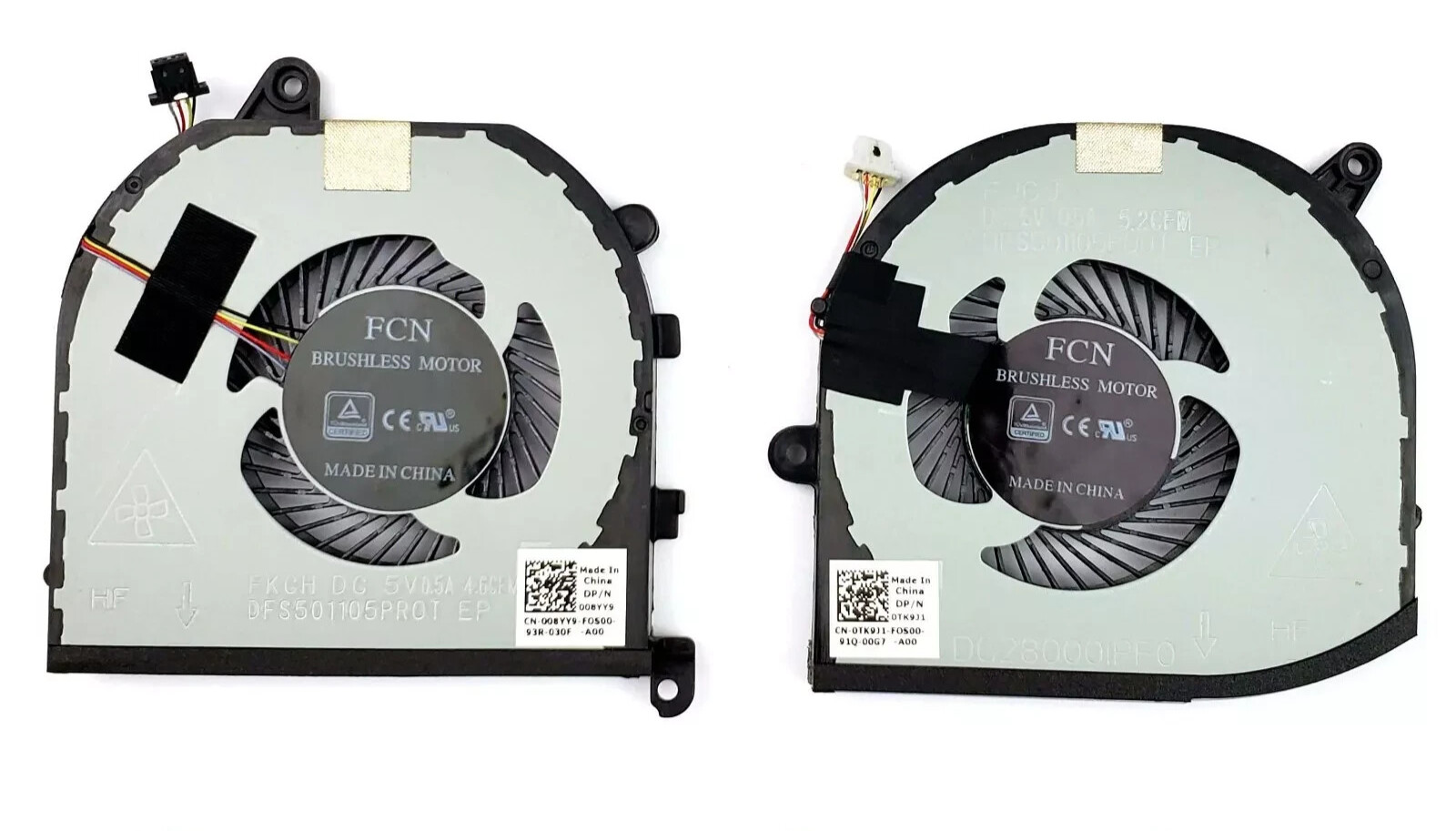 New Genuine Dell Precision 15 5530 5540 P56F002 CPU+GPU Cooling Fan 08YY9 TK9J1