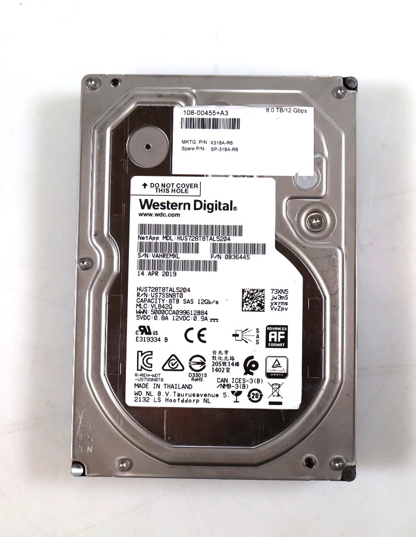 WD Ultrastar DC HC320 HUS728T8TAL5204 8TB 3.5" SAS 12Gb/s 7200RPM Hard Drive