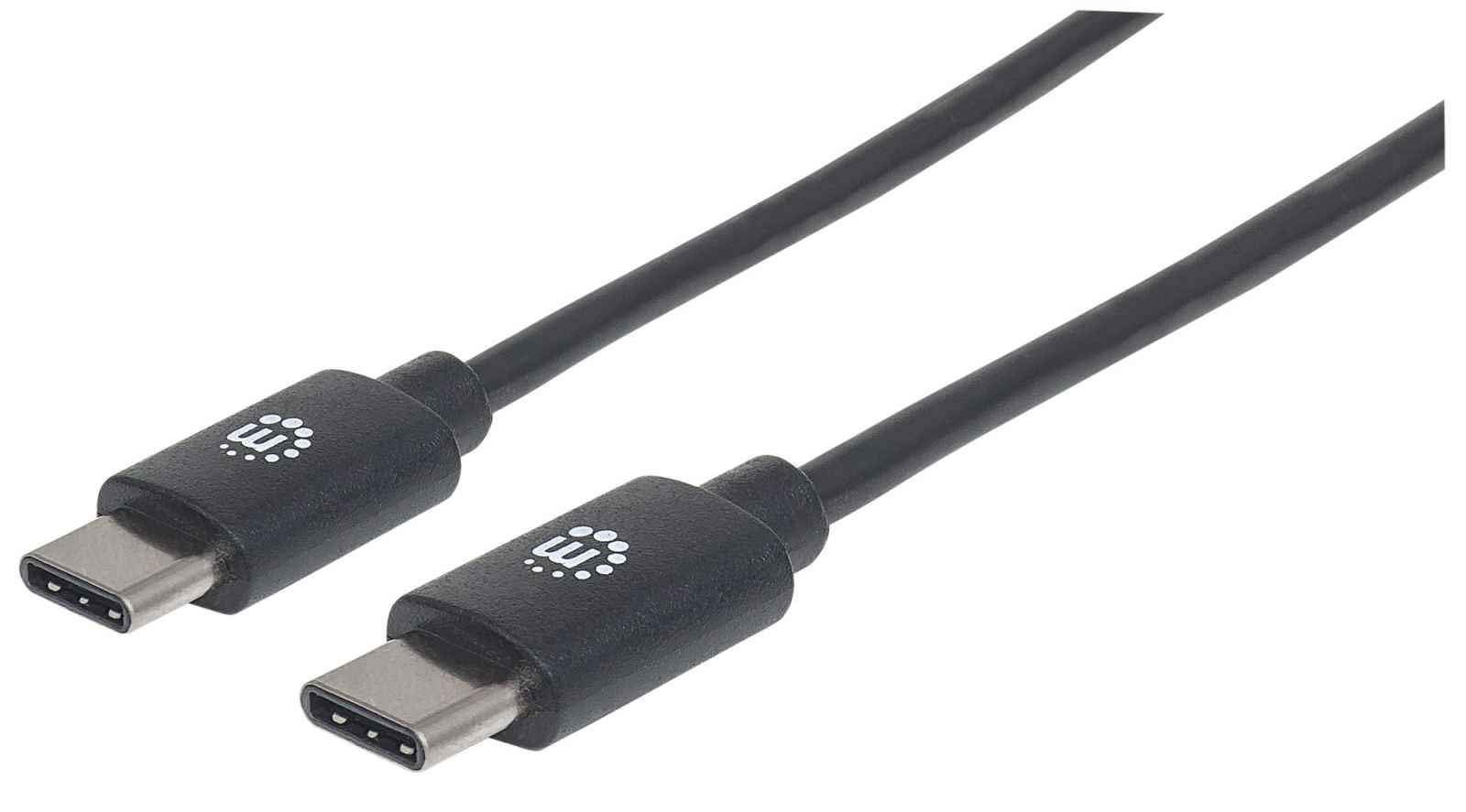 Manhattan USB-C to USB-C Cable, 3m Black 3 m, 480 Mbps (Polybag) USB-C to USB-C