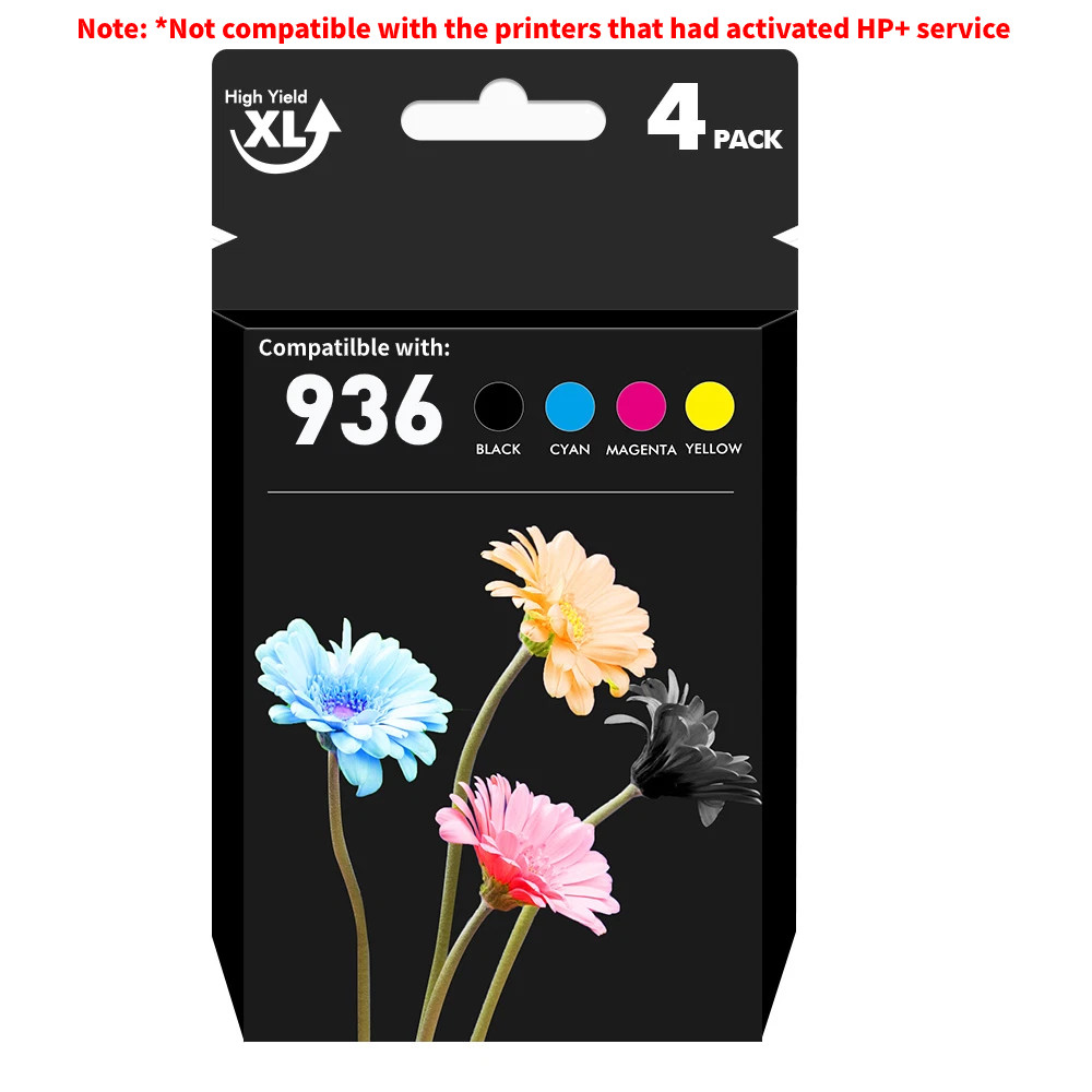 4PK 936 Ink Cartridges Compatible For HP 936e OfficeJet Pro 9730 9135e 9130 9120