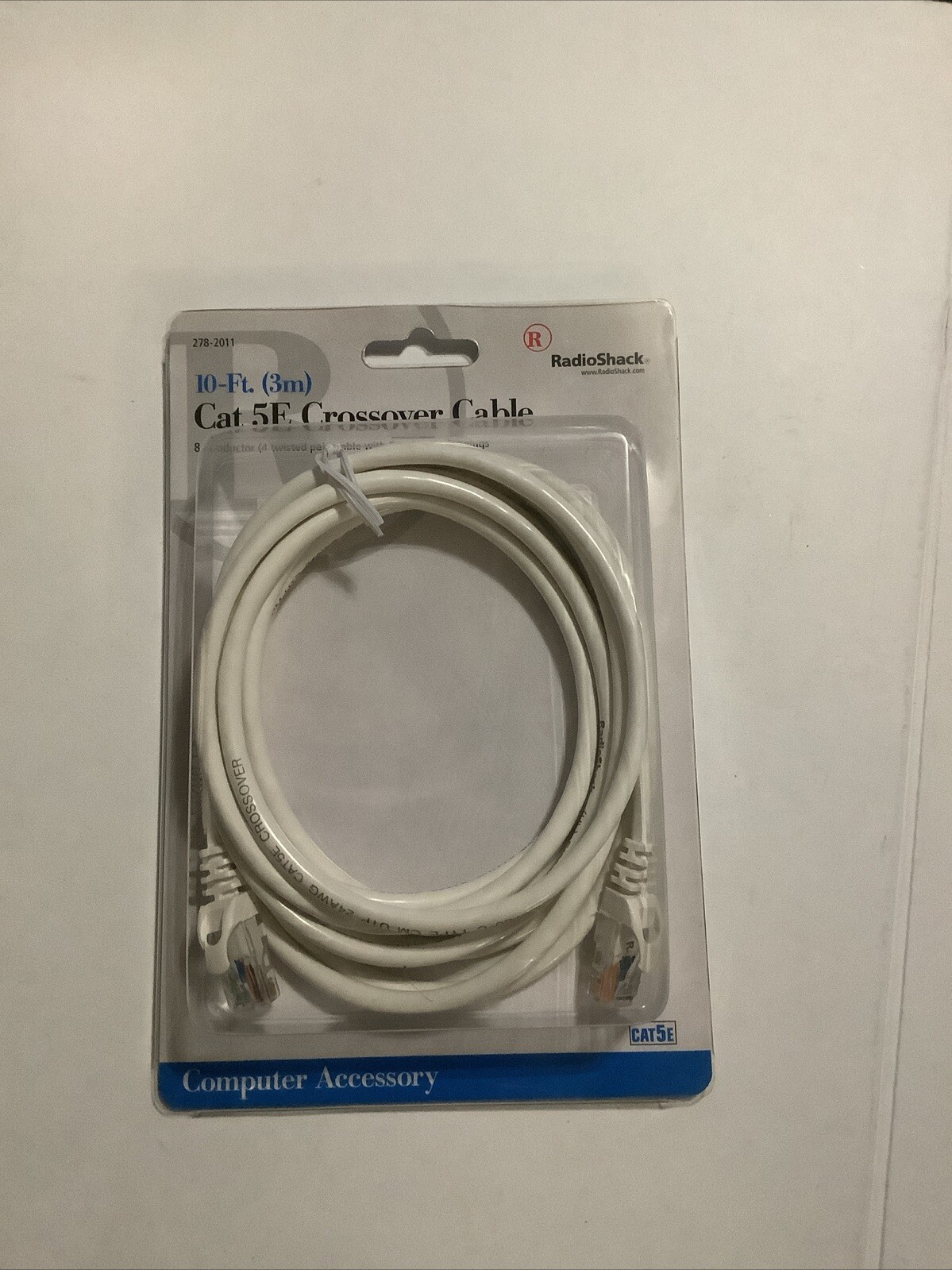 RadioShack - Cat 5E 10Ft Crossover Cable - Computer Accessory 278-2011