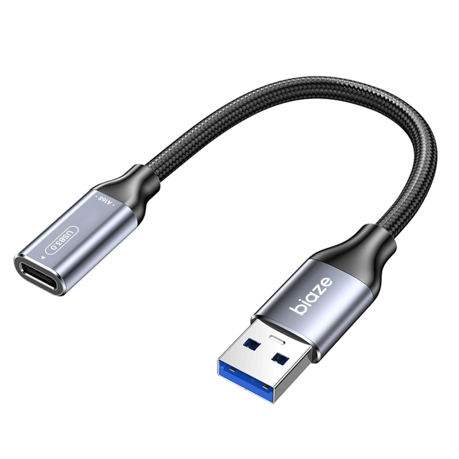 biaze USB C Female to Male Adapter, A C Cable Adapter A-Blue
