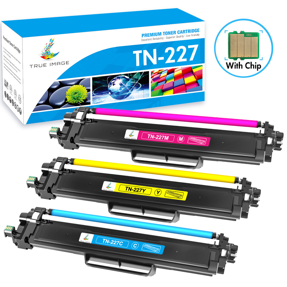 Set of 3PK TN227 CYM Toner Fit For Brother MFC-L3750CDW MFCL3770CDW