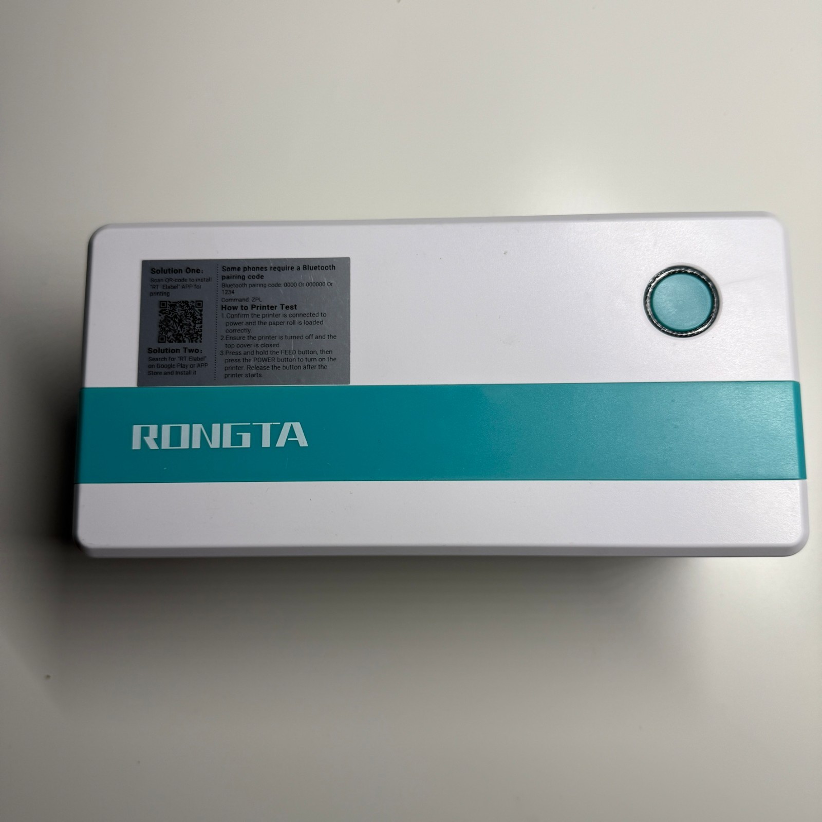 Rongta Thermal Shipping Label Printer Bluetooth Wireless 4x6 Sticker Label