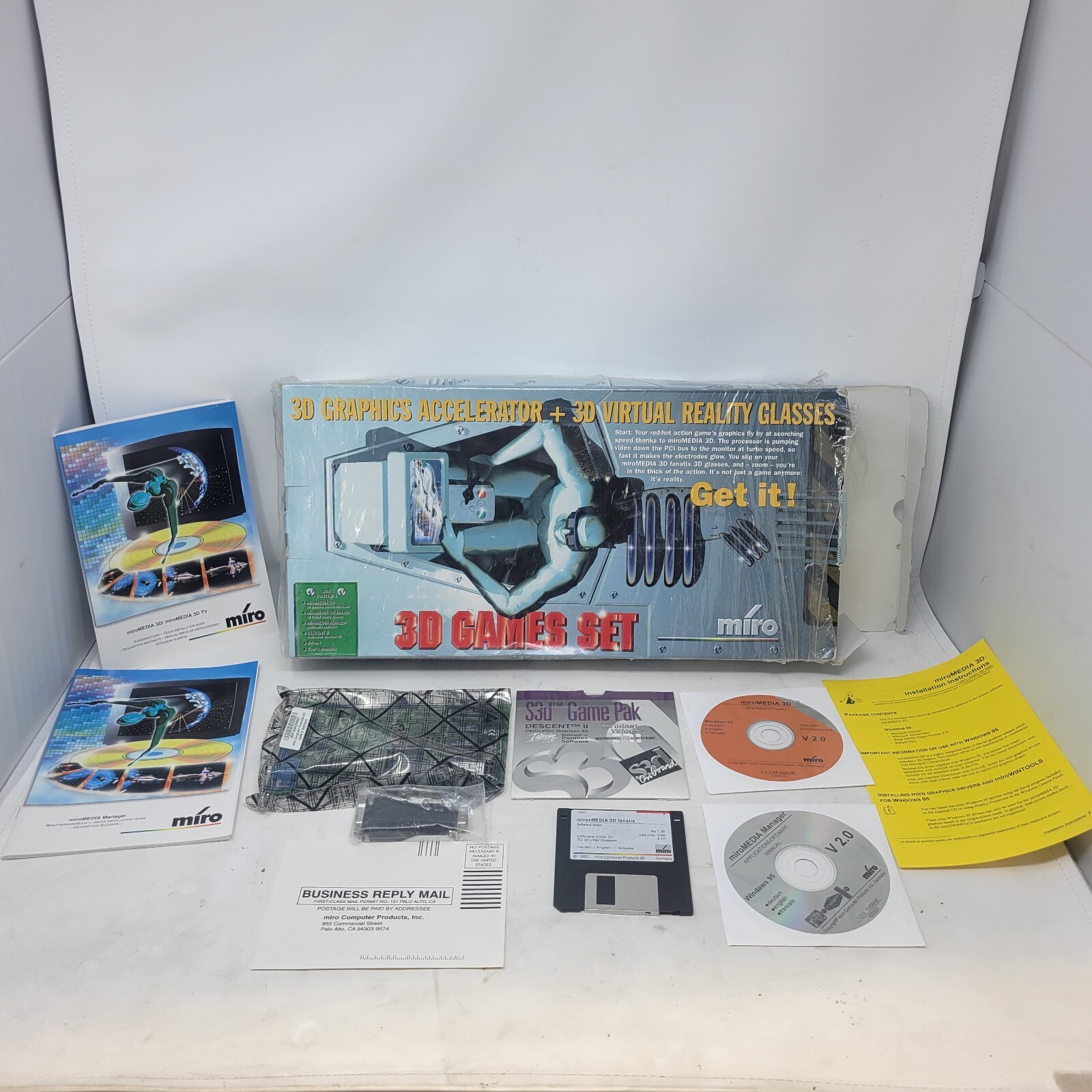 Miro Pci Video Card S3 Virge NIB with Glasses and Extras NIB w2