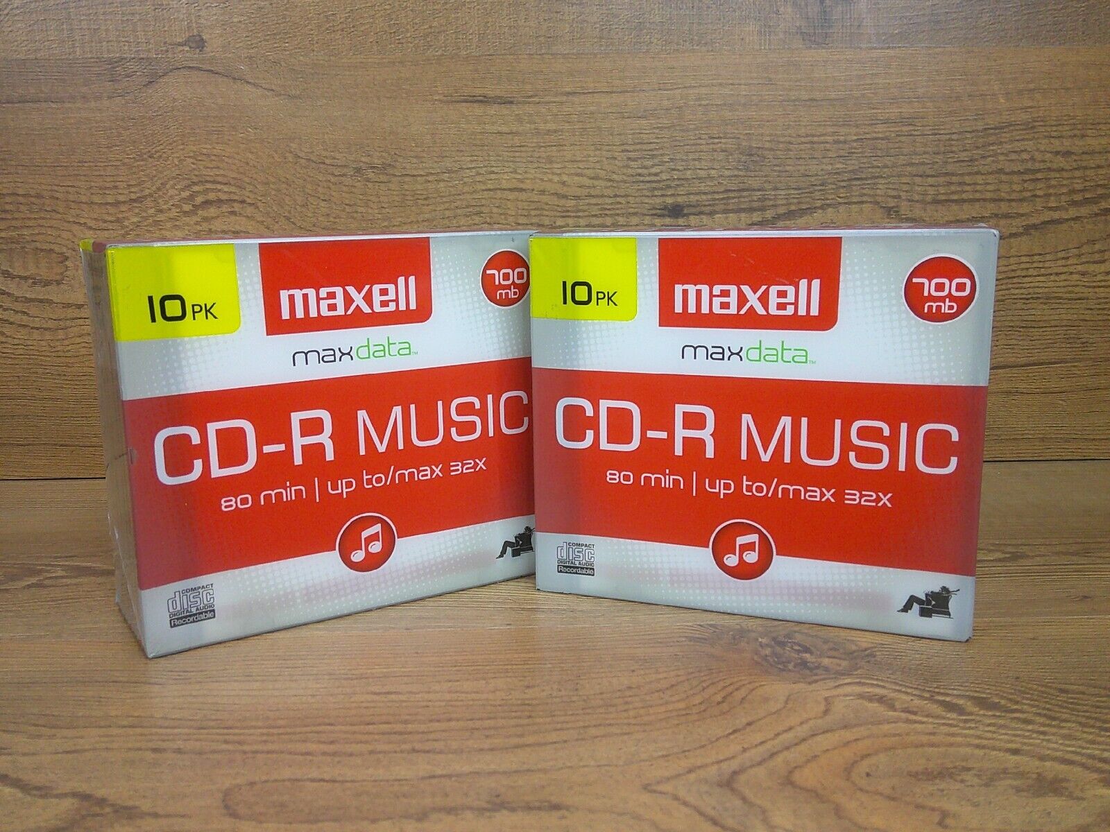 Lot Of 2 Maxell 10PK CD-R Music Recording 32x 80 Min 700 MB Compact Disc