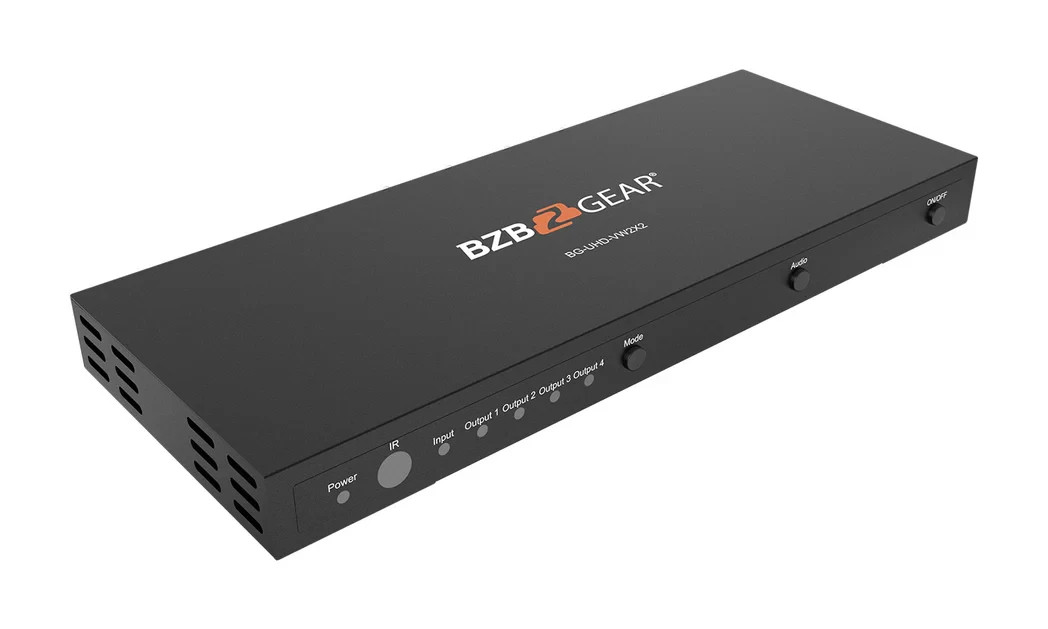 BZBGEAR 2X2 4K 18Gbps UHD HDMI Video Wall Processor/Controller with Audio Suppor