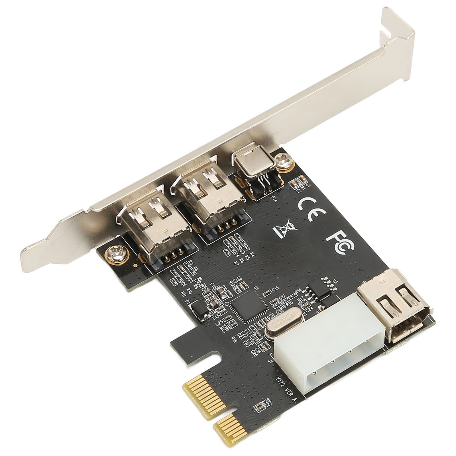 PCIE 1X To 1394A Card 4 Ports PCIE Firewire 1394A High Speed 2.5Gbps Bandwi OMQU