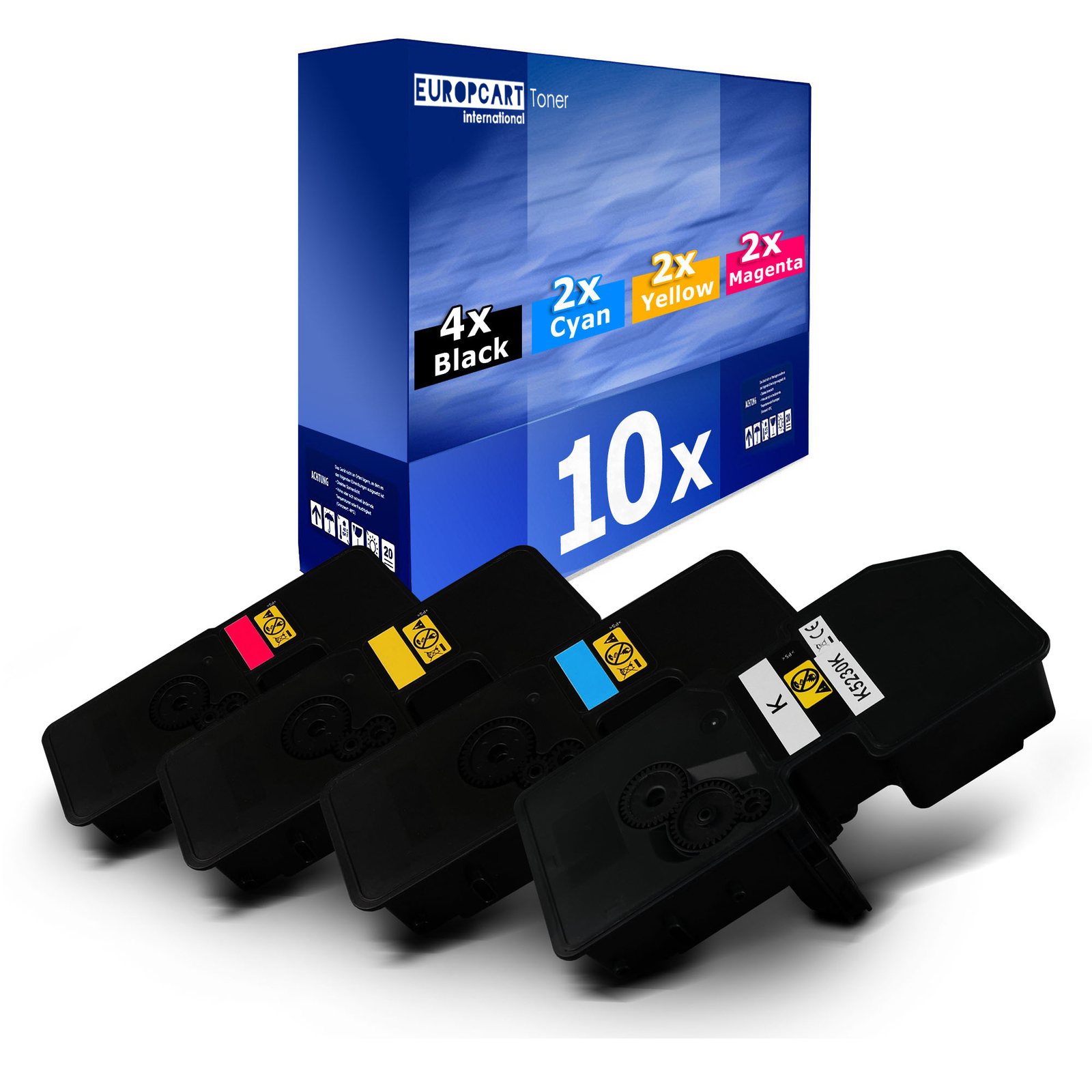 10x Europcart Toner for Kyocera Ecosys M-5521-cdn M-5521-cdw P-5021-cdn