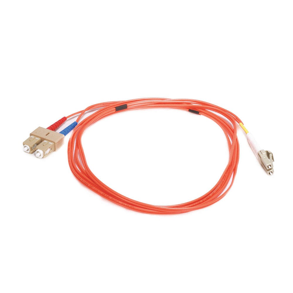 MONOPRICE 2627 Fiber Cord,Duplex,LC, SC,2m,Orange 13U434