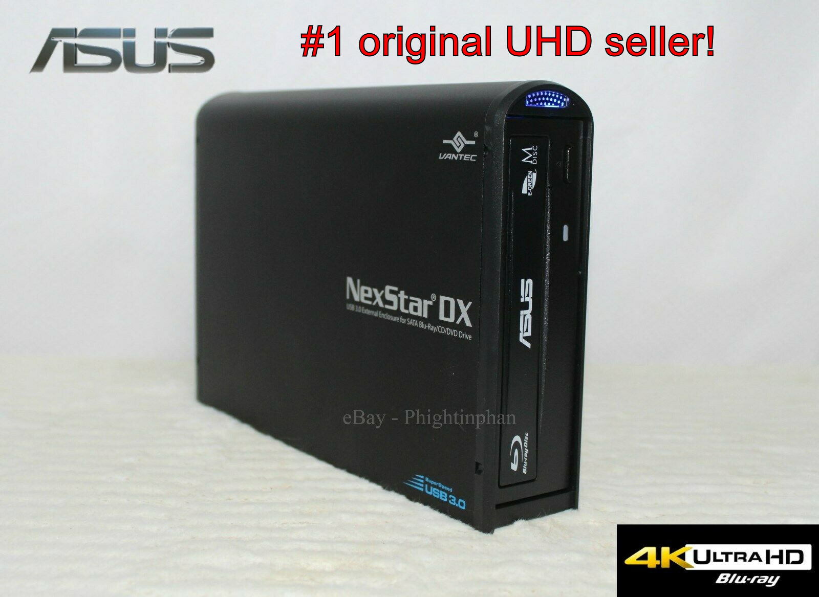 NEW External Asus BW-16D1HT Blu-ray drive FW 3.10 4K, UHD, Ultra HD Friendly