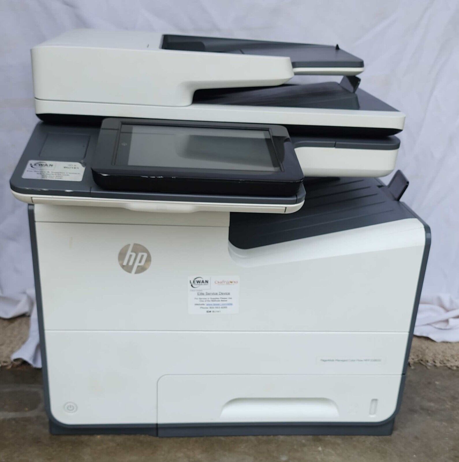 HP PageWide Managed Colorflow E58650 Needs Maintenace, Streaky Printing