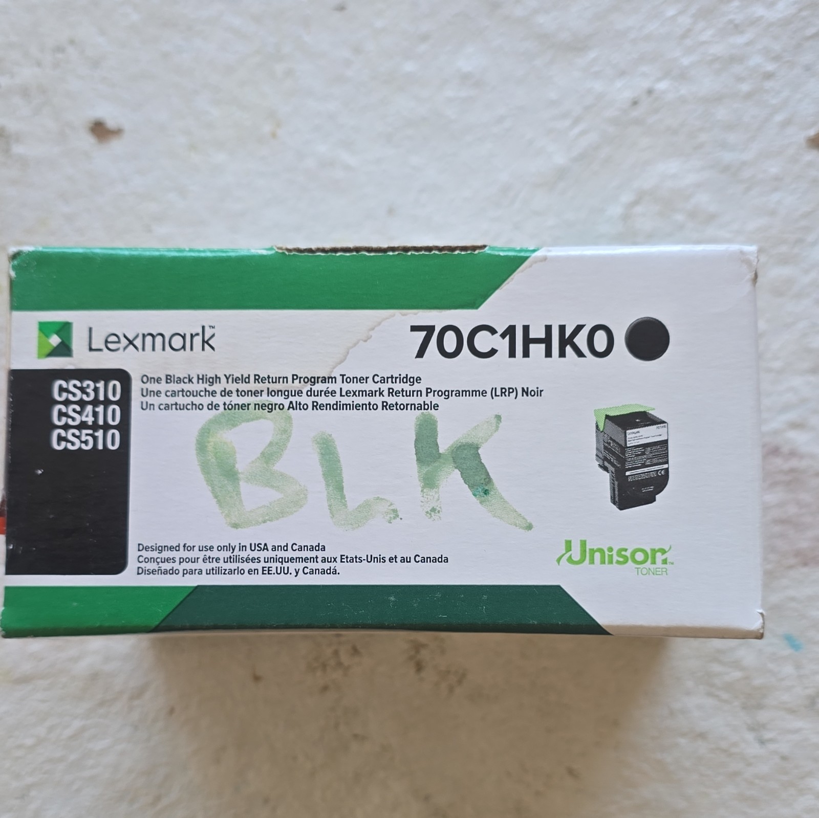 Lexmark 70C1HK0 Black Laser High Yield Toner Cartridge for CS310 CS410 CS510