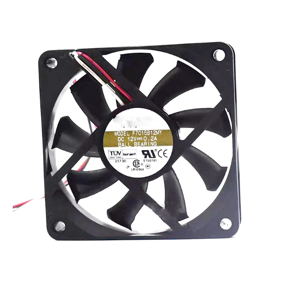 Cooling Fan For AVC C7015T12MY DC12V 0.2A 7CM 3Lines New
