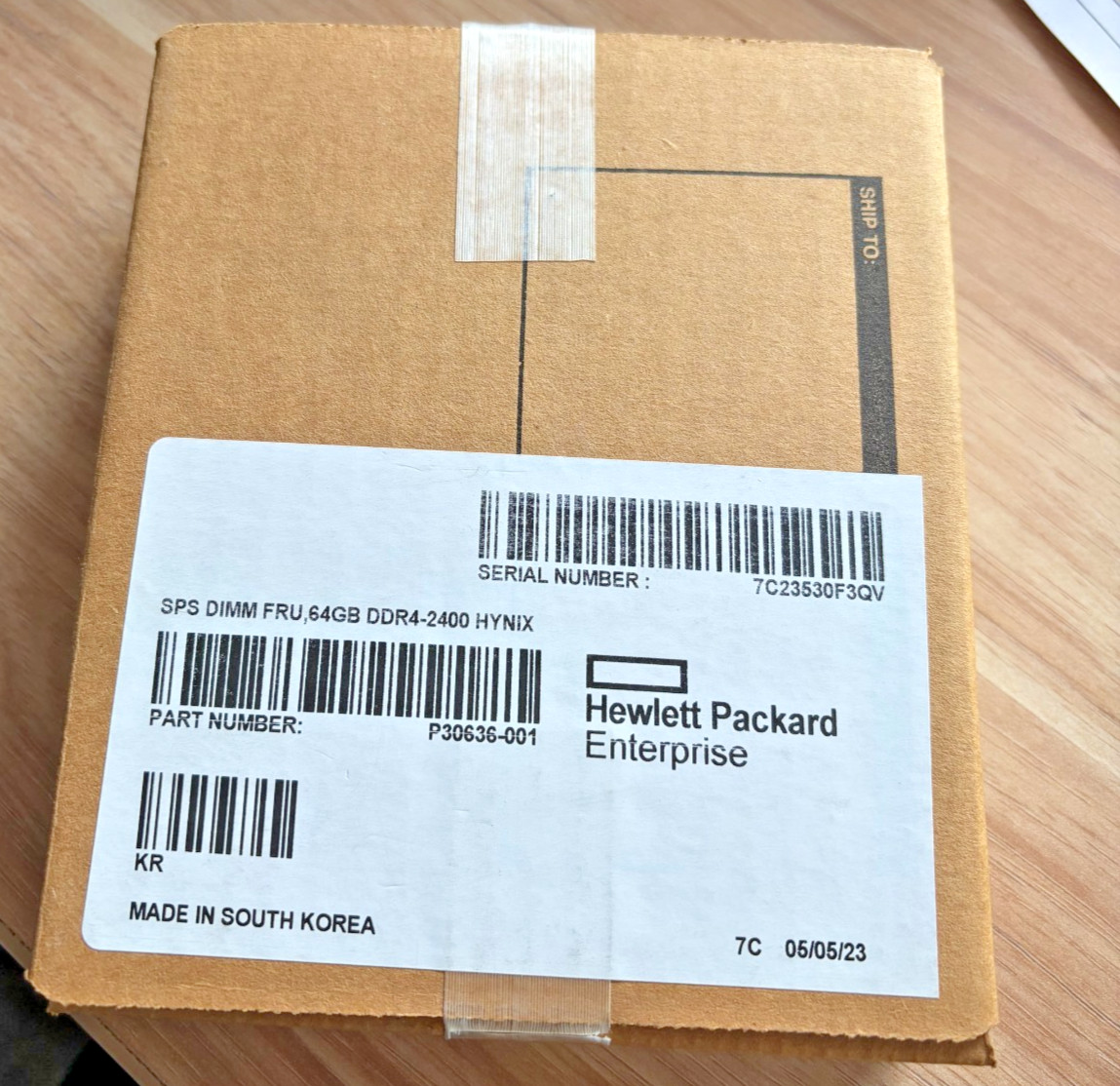 BRAND NEW HPE SK Hynix 64GB DDR4 RAM PC4-2400T 4DRx4 ECC HMAA8GL7AMR4N-UH