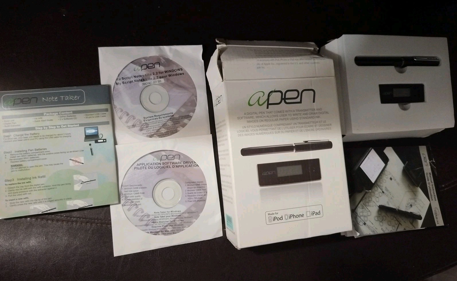 Apen Digital Pen for iPod, iPhone & iPad. OLD MODEL 2011. NEEDS USB CORD