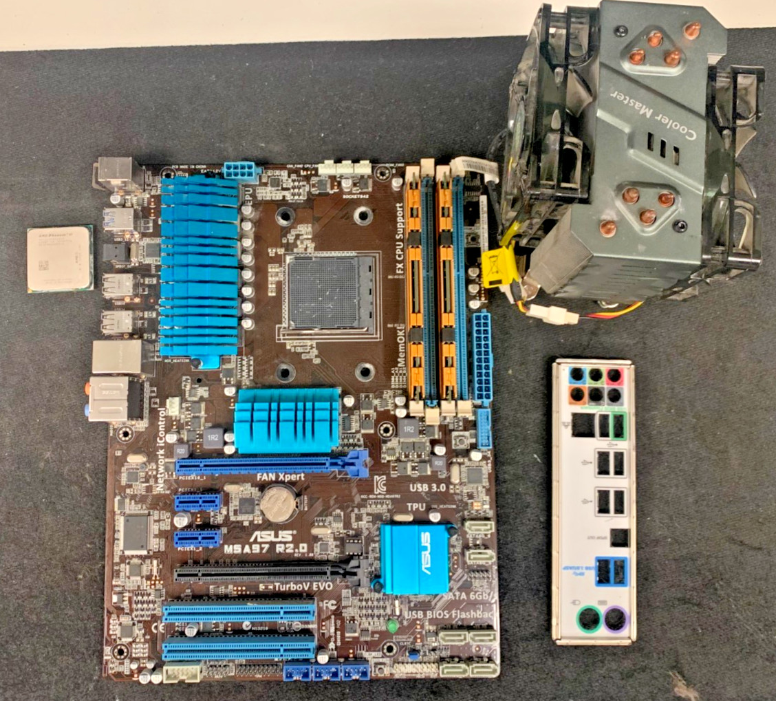 ASUS MSA97 LE R2.0 MOTHERBOARD 2xRAM AMD Phenom II X6 1045T CPU CoolerMaster fan