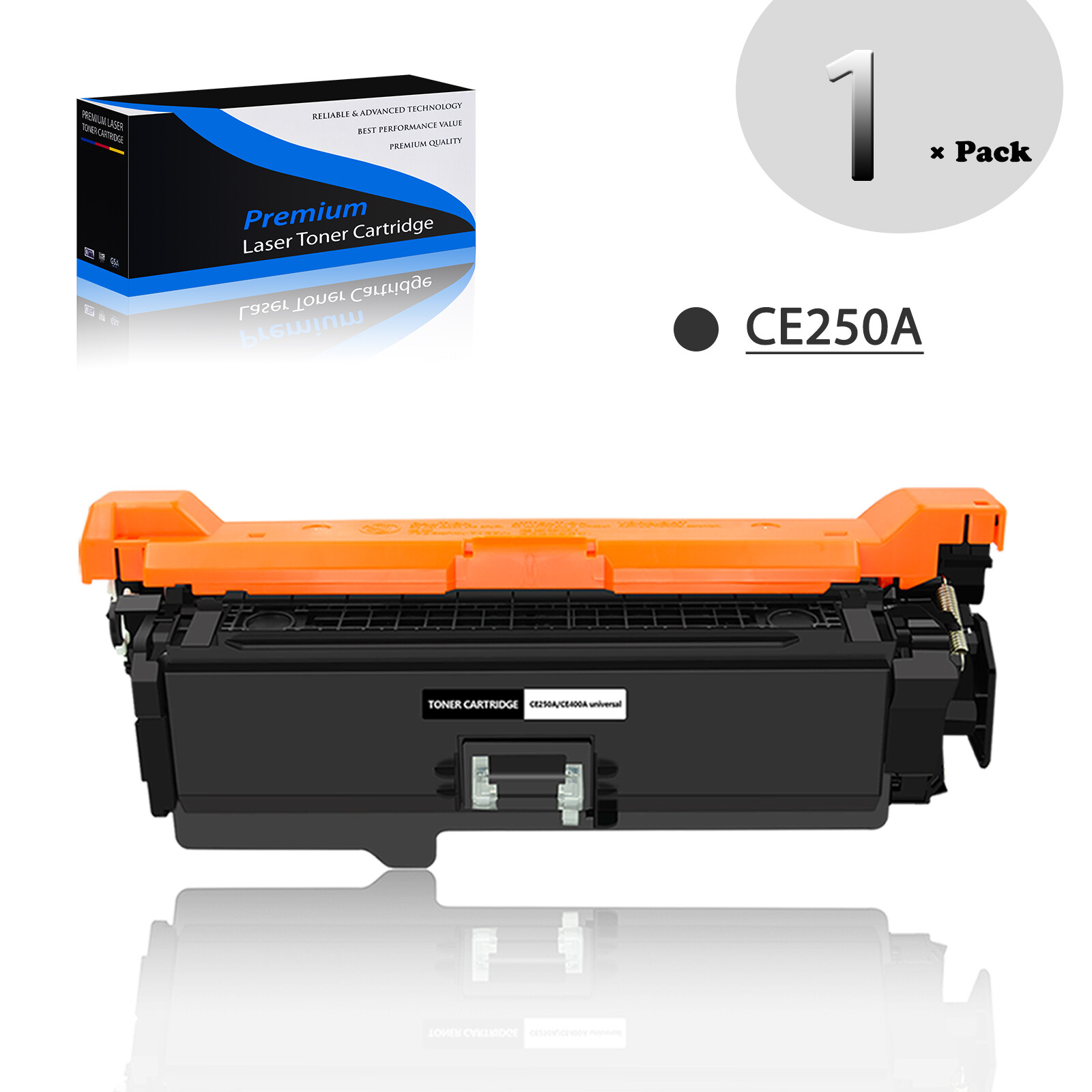 1PK Black CE250A 504A Toner for HP Color LaserJe CP3525 CP3525dn CP3525n CP3530