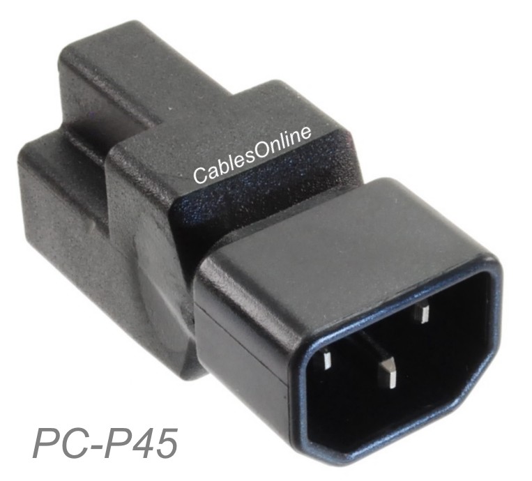 IEC 320 C14 Male to Nema 5-15R Female Power Adapter, PC-P45