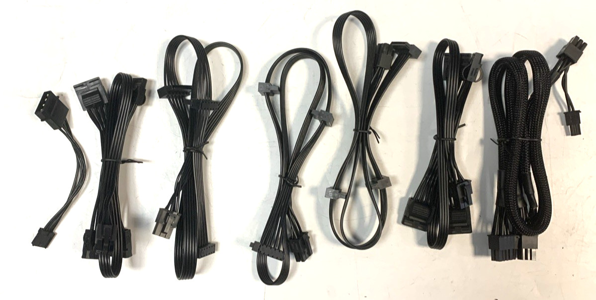 LOT OF 6 Genuine Corsair Power Cables RM1000X RM850X RM750X PCI-e SATA Molex