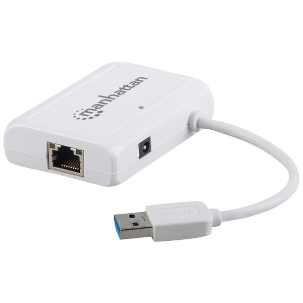 MANHATTAN 506892 UltraLynk 3-Port Superspeed USB 3.0 Hub+Gigabit Ethernet Port