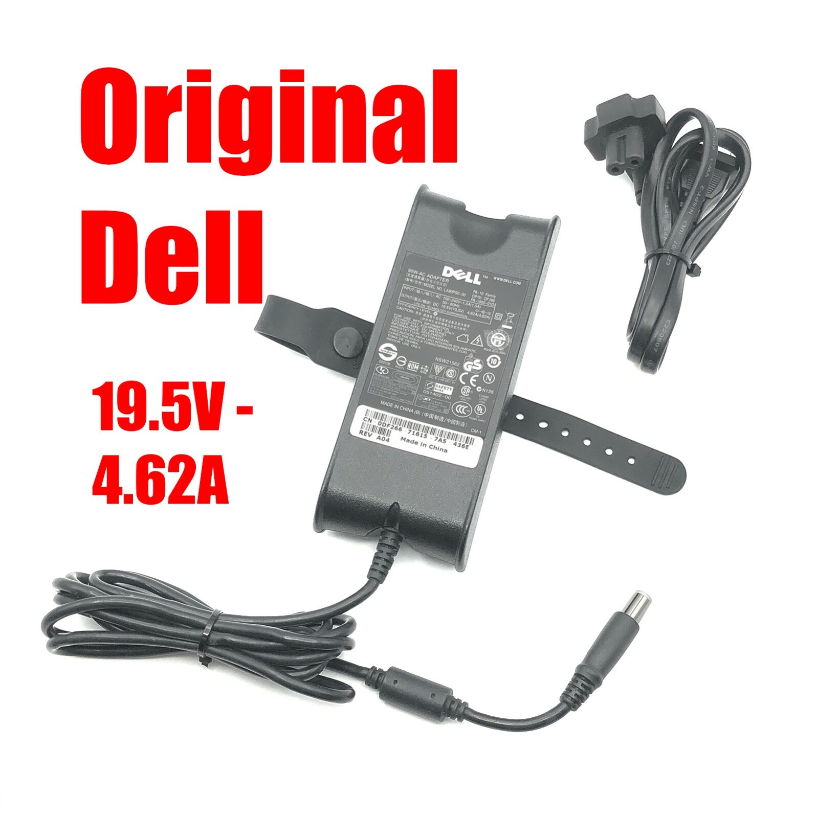 Genuine Dell 90W AC Adapter for Dell Latitude 5300 5491 5495 5591 Laptop