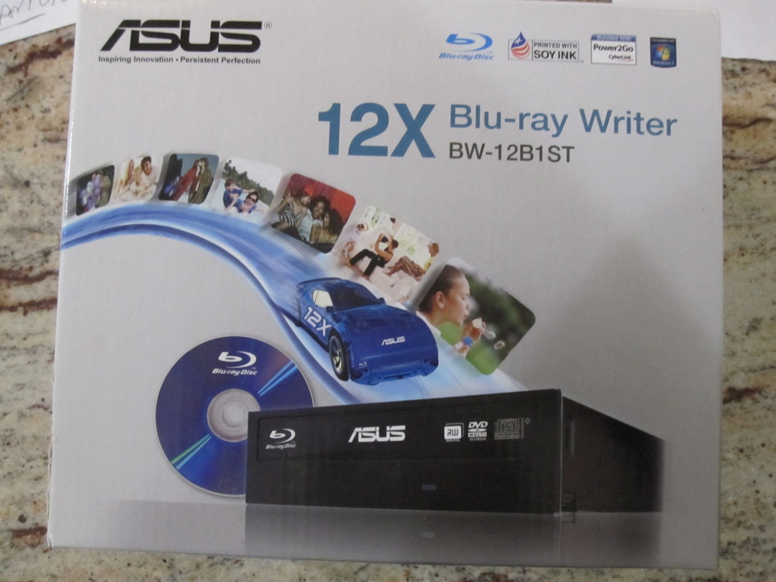 ASUS 12X Blu-ray Writer Drive BW-12B1ST Internal Optical SATA Brand New NIB