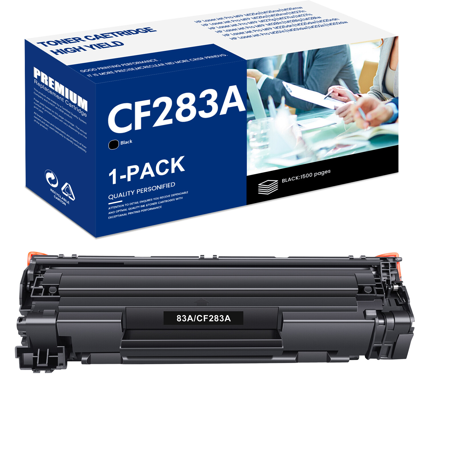 1-10PK CF283A Toner for HP 83A Toner Cartridge LaserJet Pro M125nw M127fw LOT