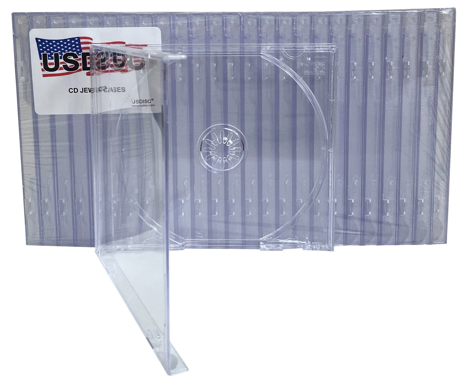 100 USDISC CD Jewel Cases Standard 10.4mm, Single 1 Disc (Clear) Lot