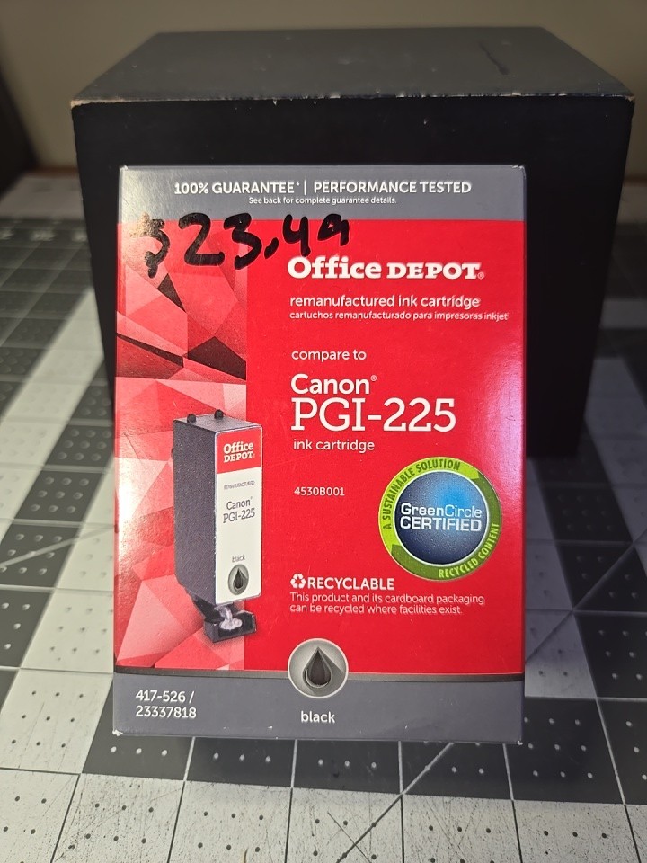 NEW Office Depot PGI-225 Black Ink Cartridge For Canon