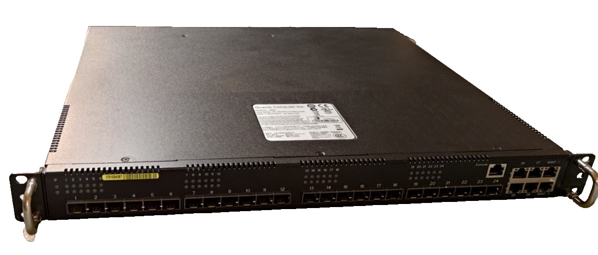 Quanta LB6M 10 Gbps 24-Port SFP+ 4x 1 GbE L2/L3 Network Switch Rackmount