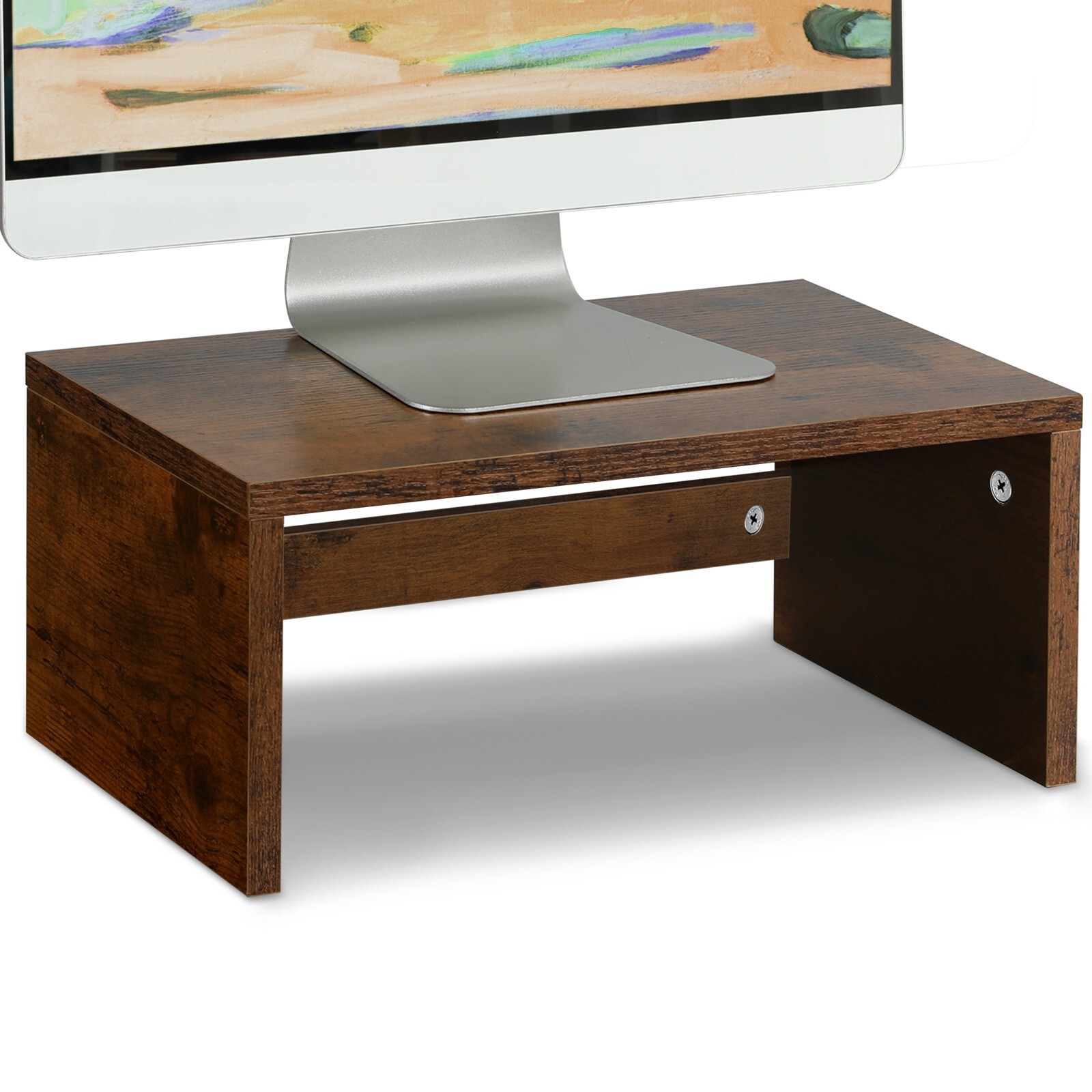 6.7 inch Tall Monitor Stand Riser, Wood Shelf Riser, Desk Organizer.