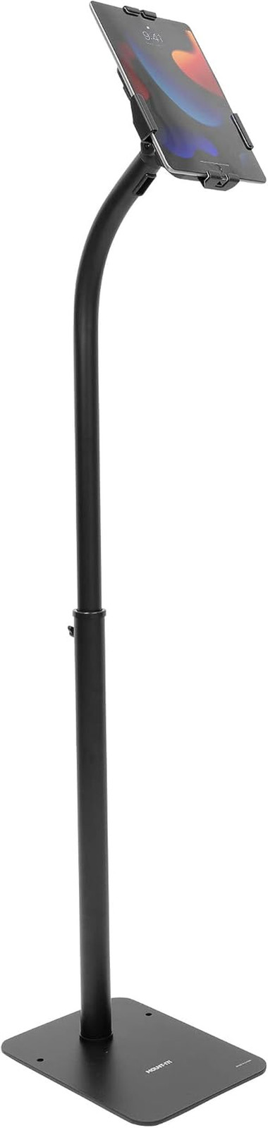 Anti-Theft Universal Tablet Floor Stand with Locking Clamp, Black