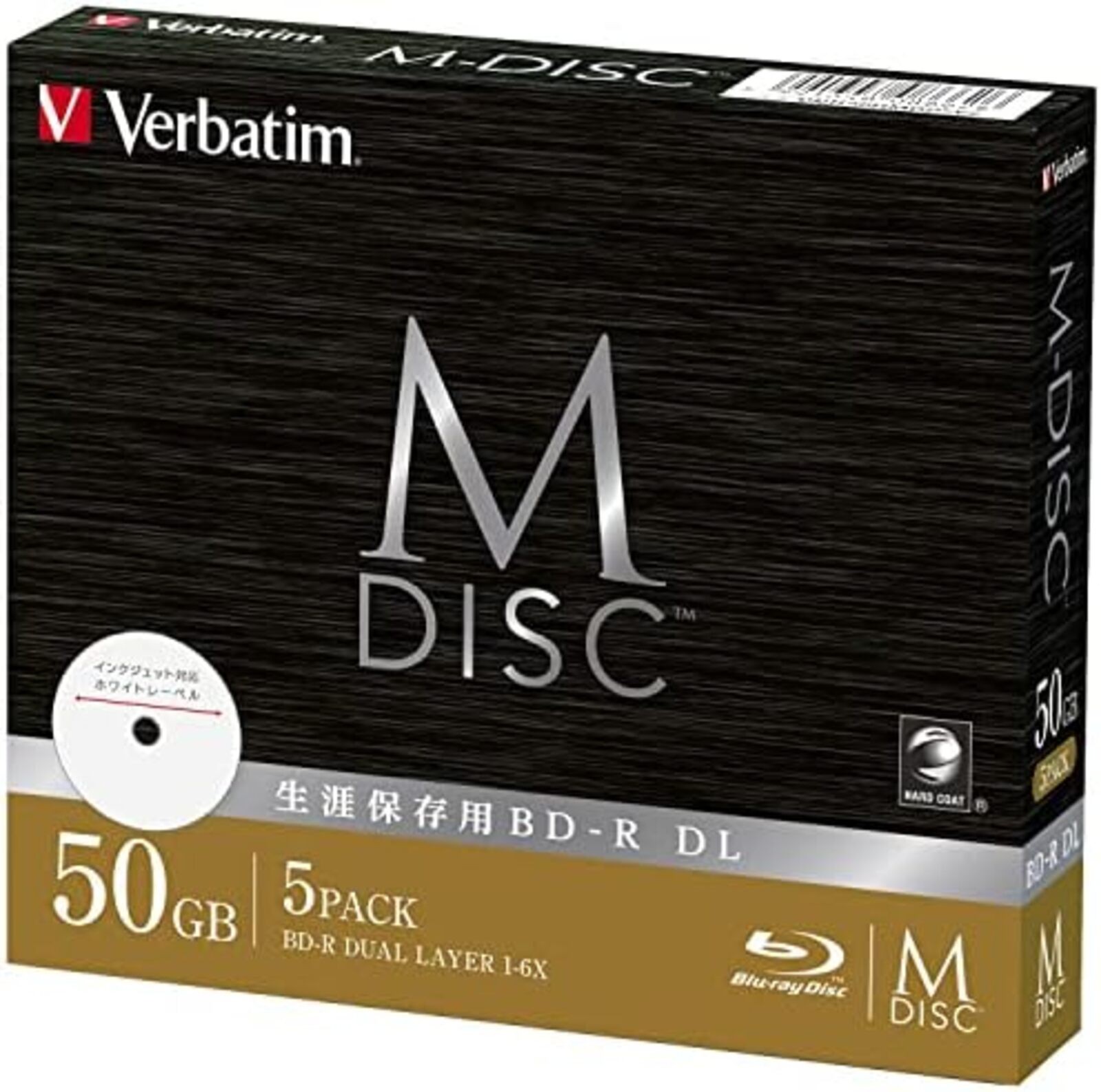 Barbatim (Verbatim) Bar Bay Tum Verbatim Long-term storage M-DISC BD-R DL 1-6x