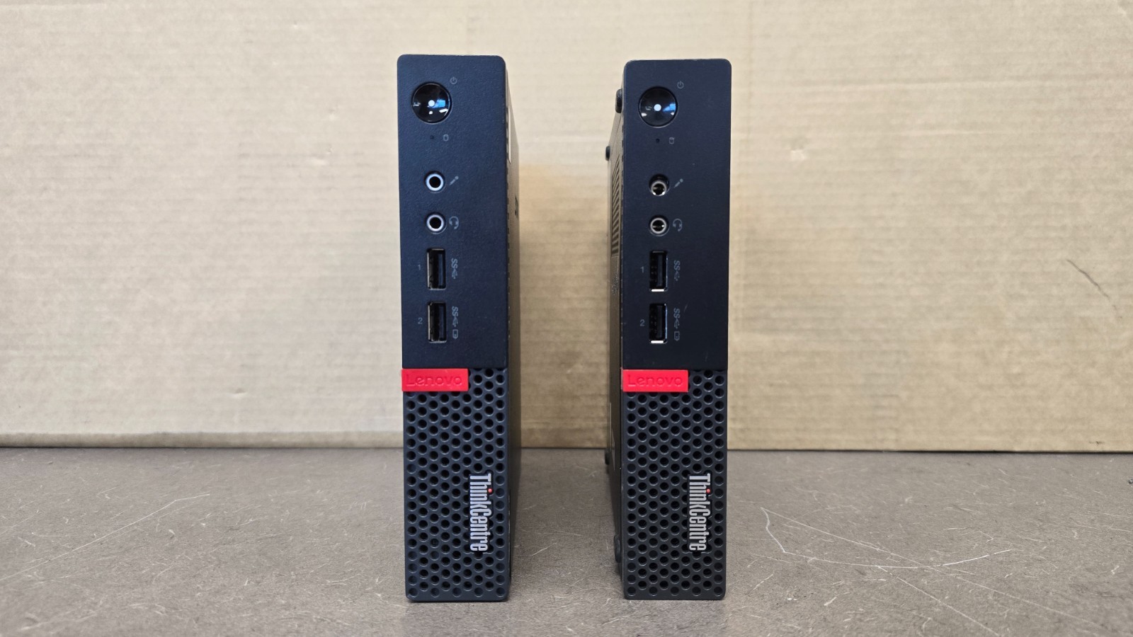 (Lot of 2) Lenovo ThinkCentre M710q Mini, i5-7500T, 8GB RAM, No HDD or AC #21