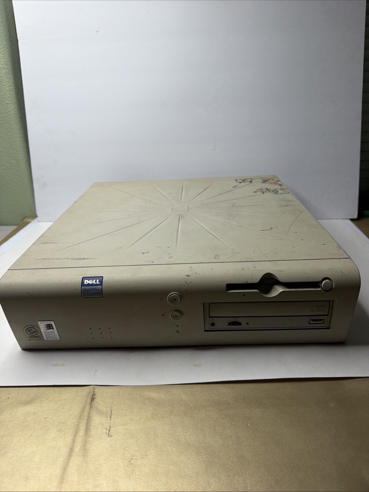 Vintage Retro Dell Optiplex GX100 Desktop Celeron 128MB SDRAM boots no HDD