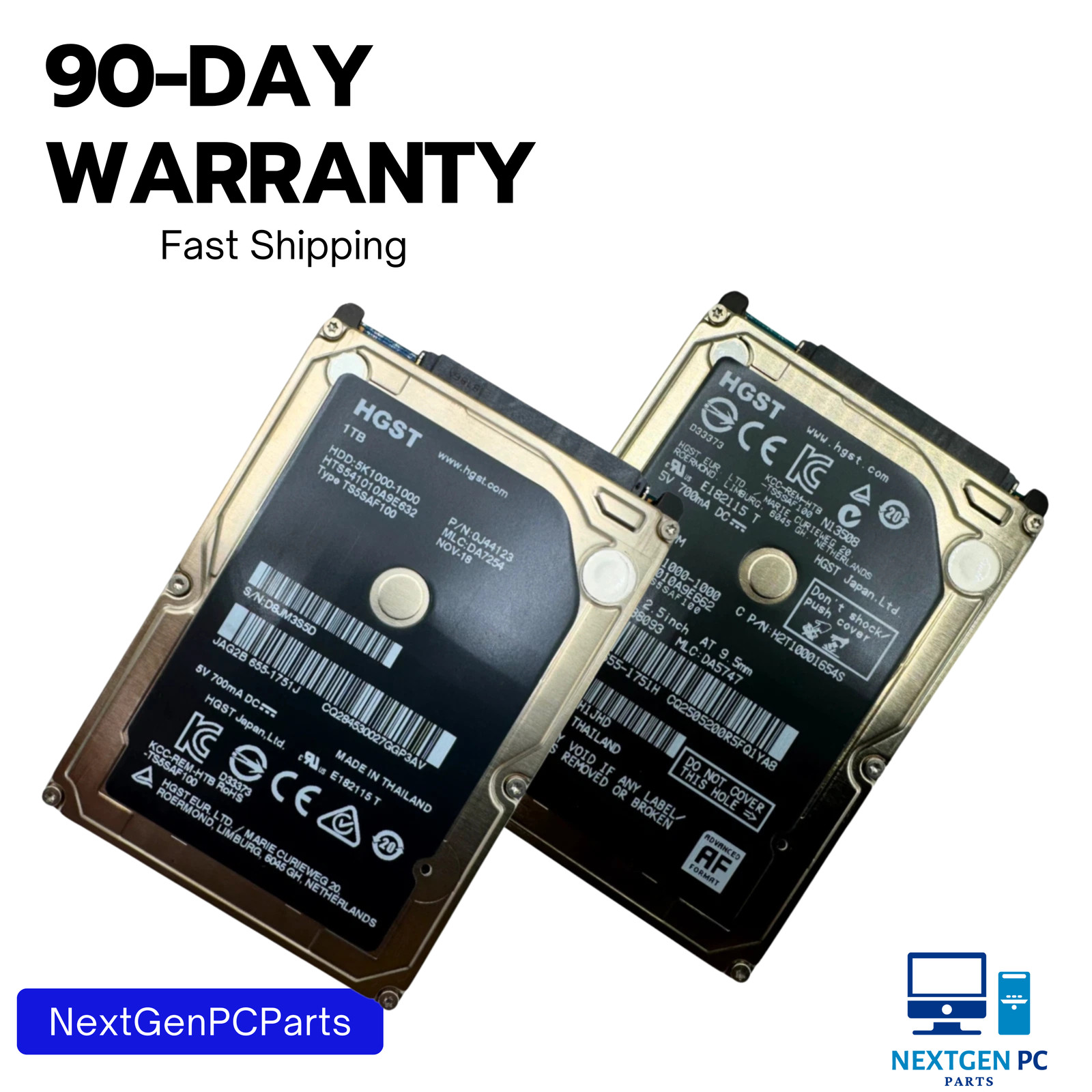 Apple HGST 1TB 2.5" SATA HDD 5400RPM HTS541010A9E632/HTS541010A9E662 Tested