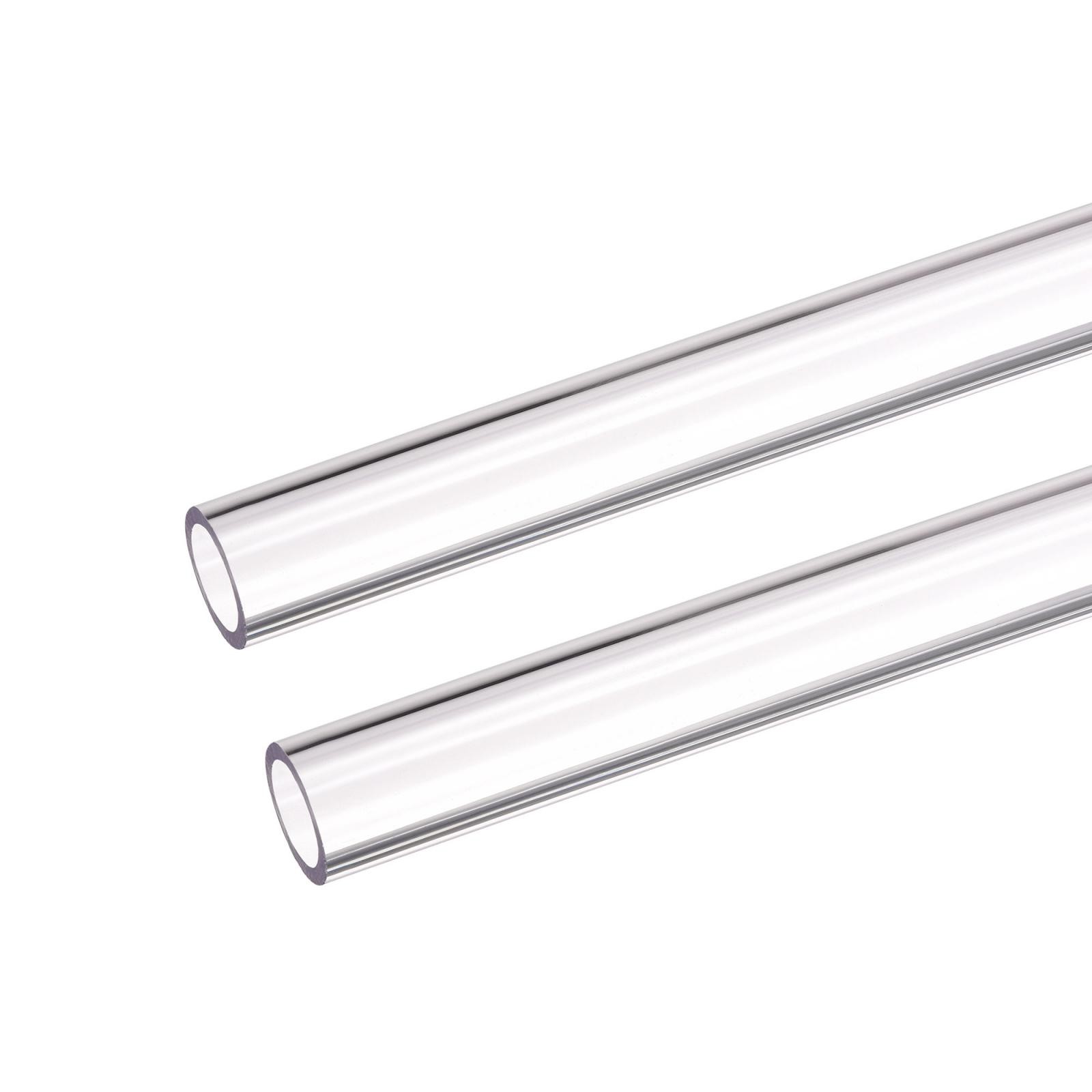 PETG Tubing Hard 12mm ID, 16mm OD, 50cm Length, High Transparent Clear 2pcs