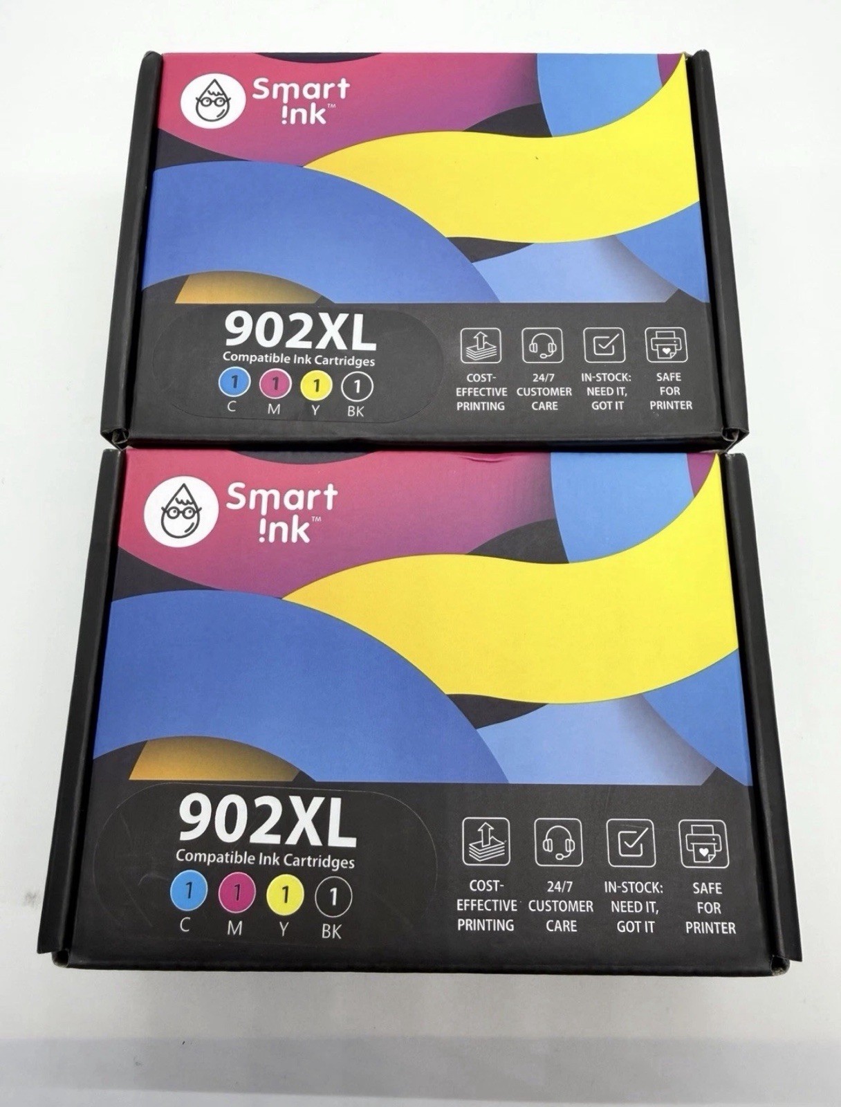 2 LOT Smart Ink 902XL Cartridge Replacement for HP 902 XL  Exp 11-2027 New