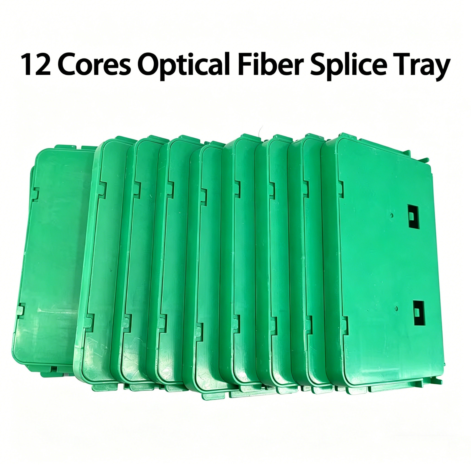 10PCS 12 Core Fiber Optic Splice Tray Fusion Tray Fiber Closure Distribution Box