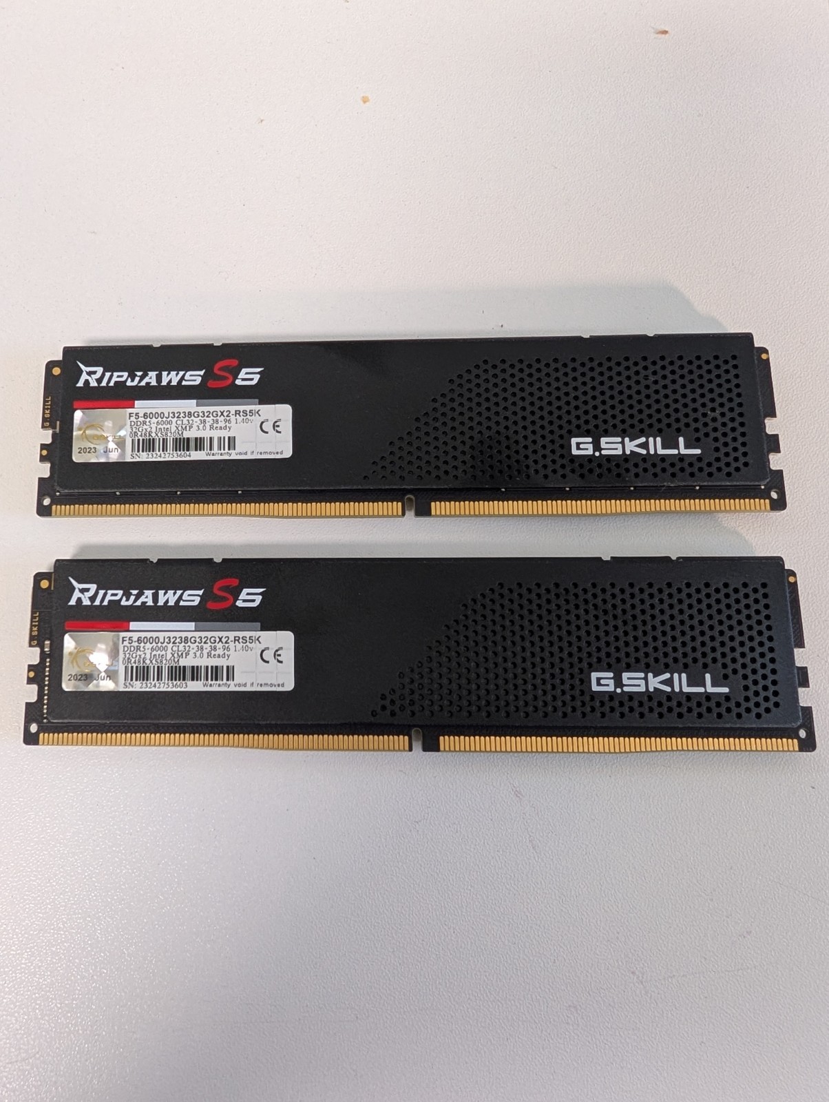 G.Skill Ripjaws S5 64GB 2x32GB DDR5 6000 CL30 Intel XMP 3.0