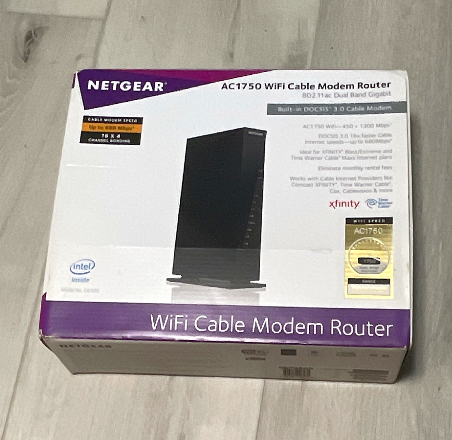 NETGEAR C6300 AC1750 DOCSIS 3.0 Dual-Band Cable Modem Router 4-Port Black