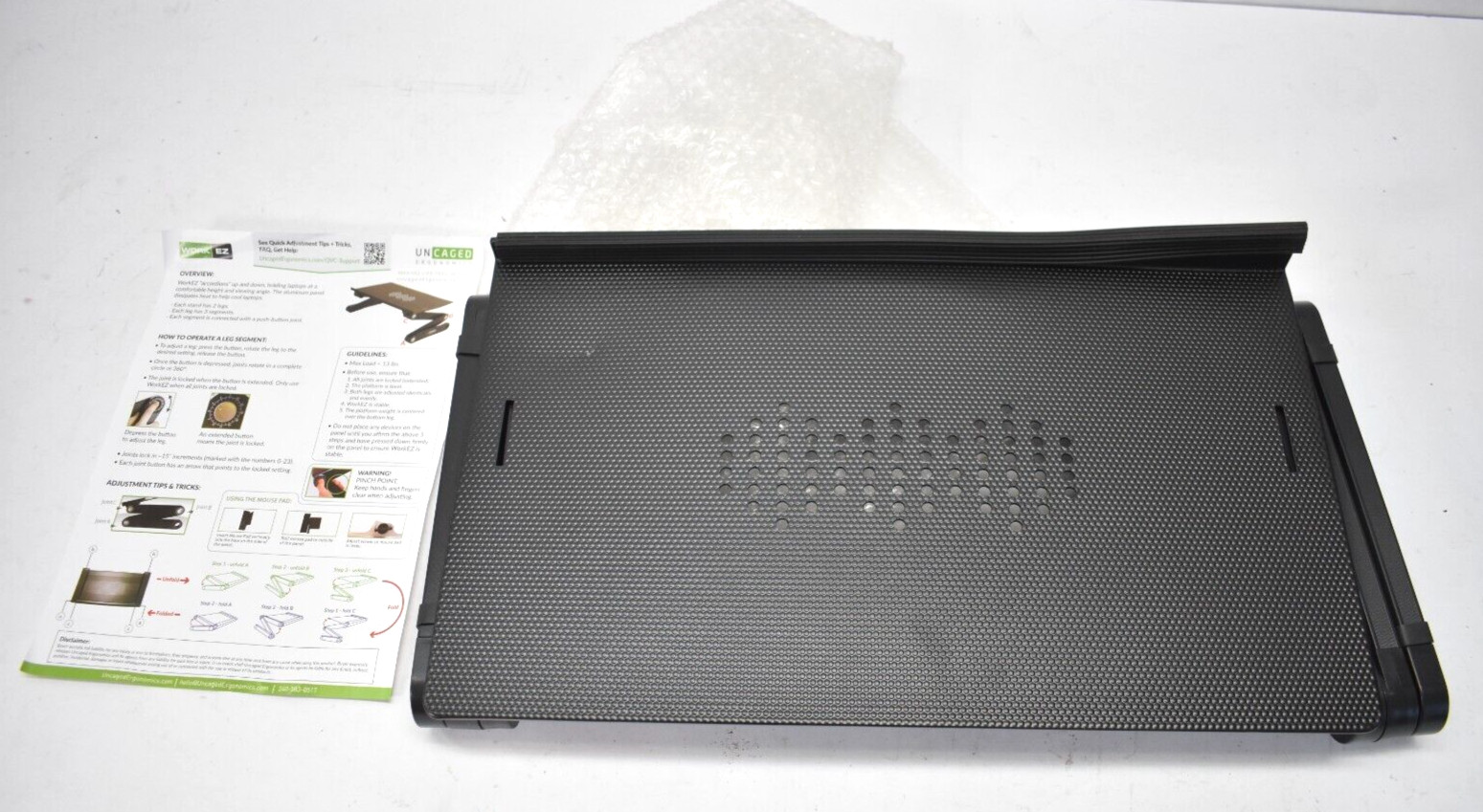 Uncaged Ergonomics WorkEz Professional Ergonomic Laptop Stand Adjustable