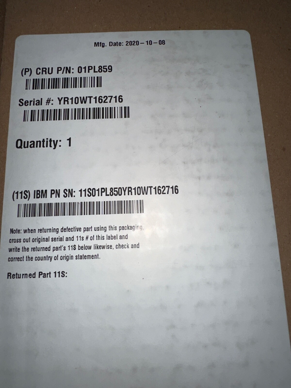 Dell IBM LTO6 Ultrium 6 625TB SAS2 Tape Drive ML3 445BBCQ 01PL859 0YV18D G2U