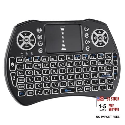 A8 Mini Keyboard with Touchpad,2.4G+BT,7-Color Backlight