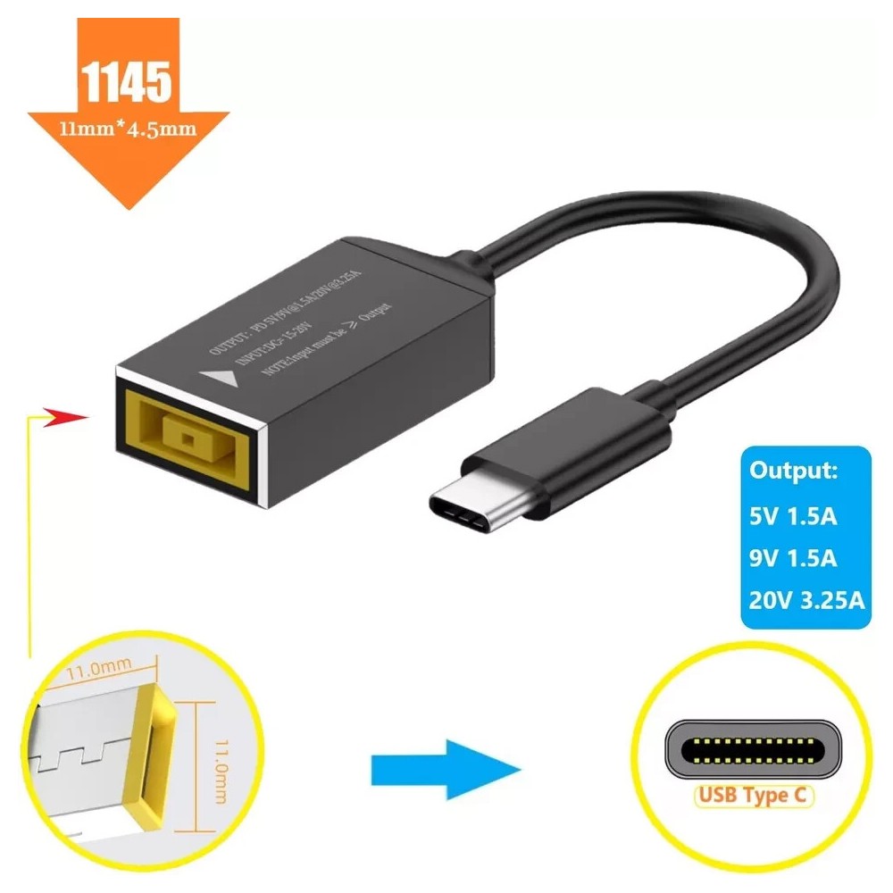 7.4mm Laptop Charger Converter USB Type C PD Power Charging Cable Adapter Lot