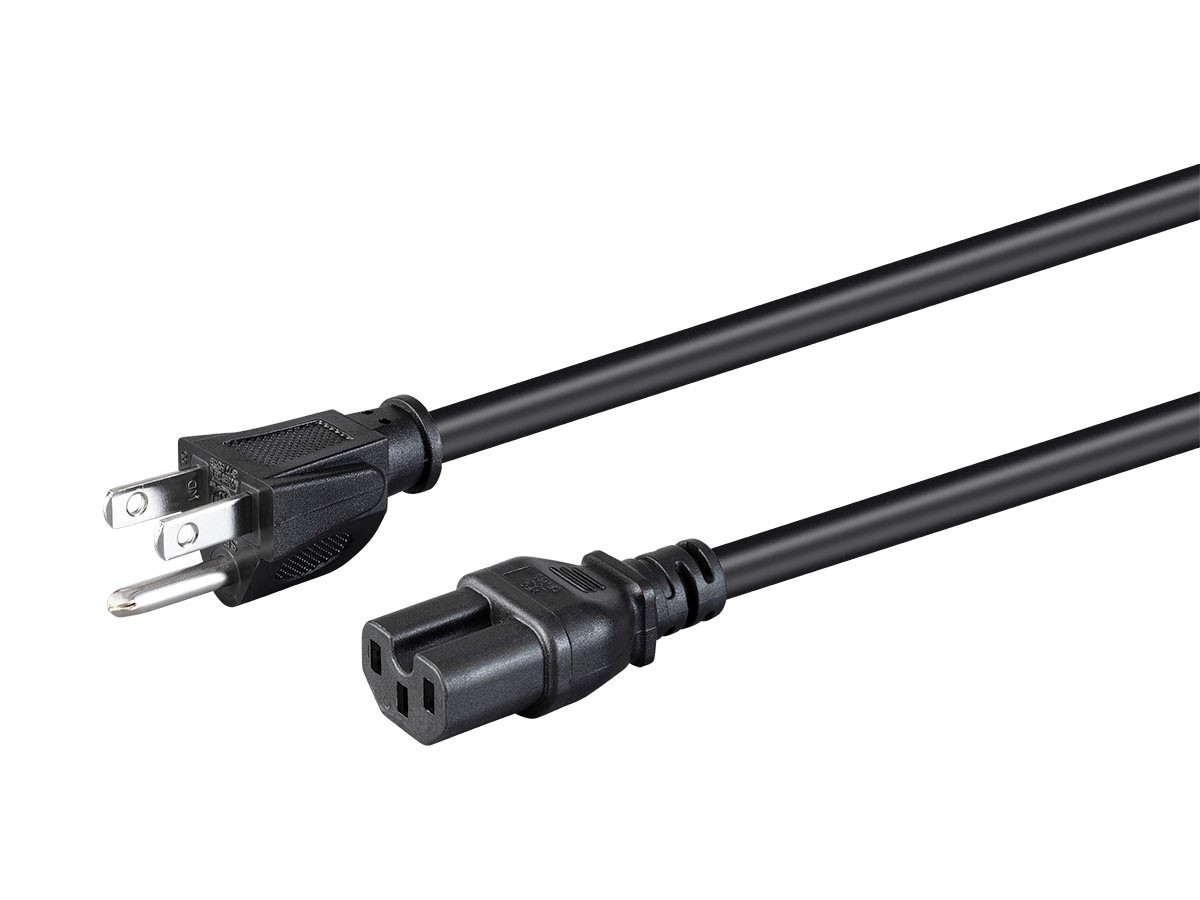 Monoprice Heavy Duty Power Cord - 15 Feet - Black, NEMA 5-15P to IEC 60320 C15
