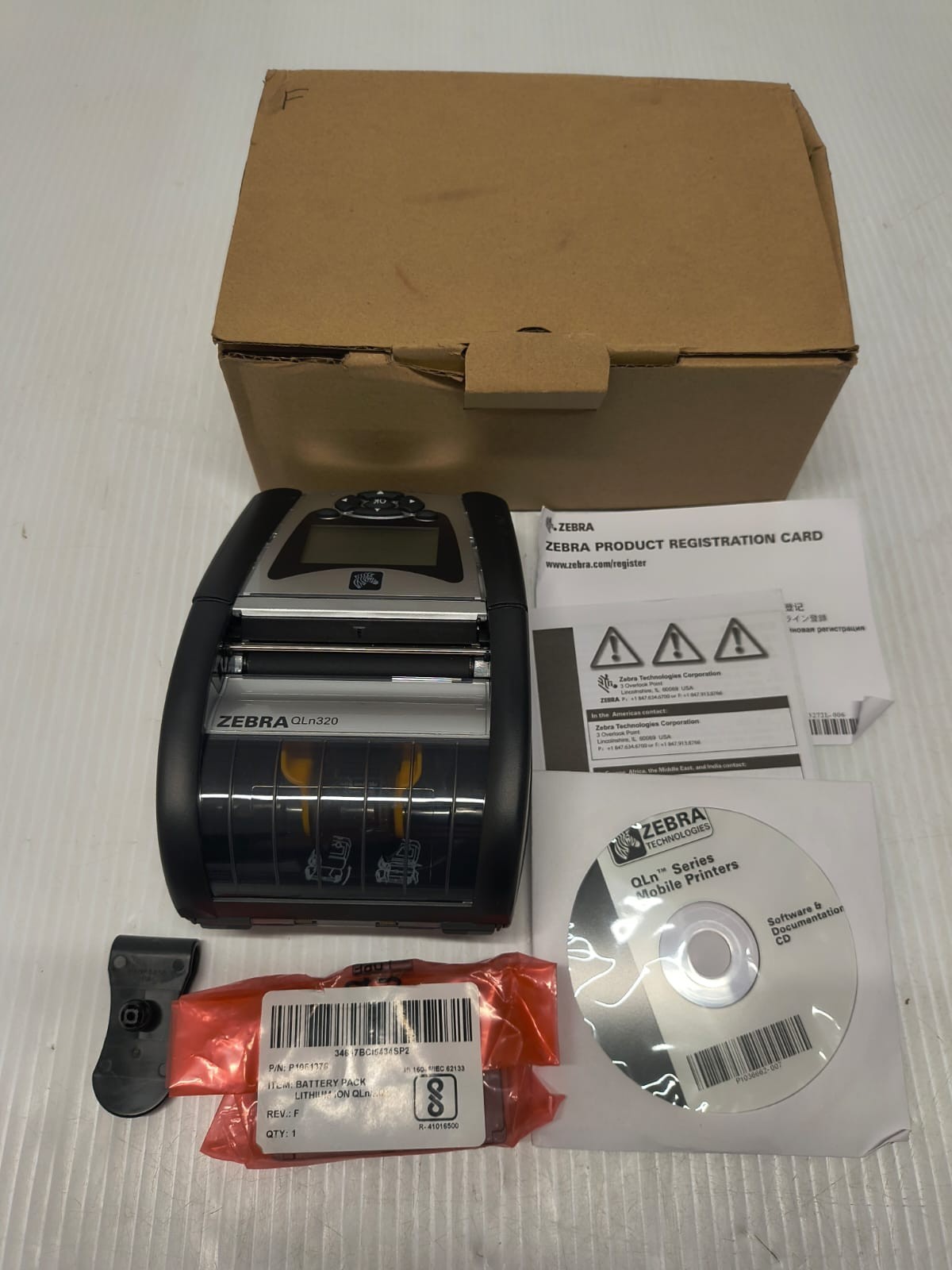 Zebra QLn320 Mobile Thermal Label Printer Bluetooth/ Battery Pack OPEN BOX