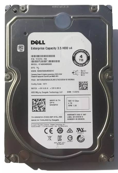 Dell 6P85J 4TB 7.2K SAS 6Gb/s 3.5" SED HDD ST4000NM0063 For Parts