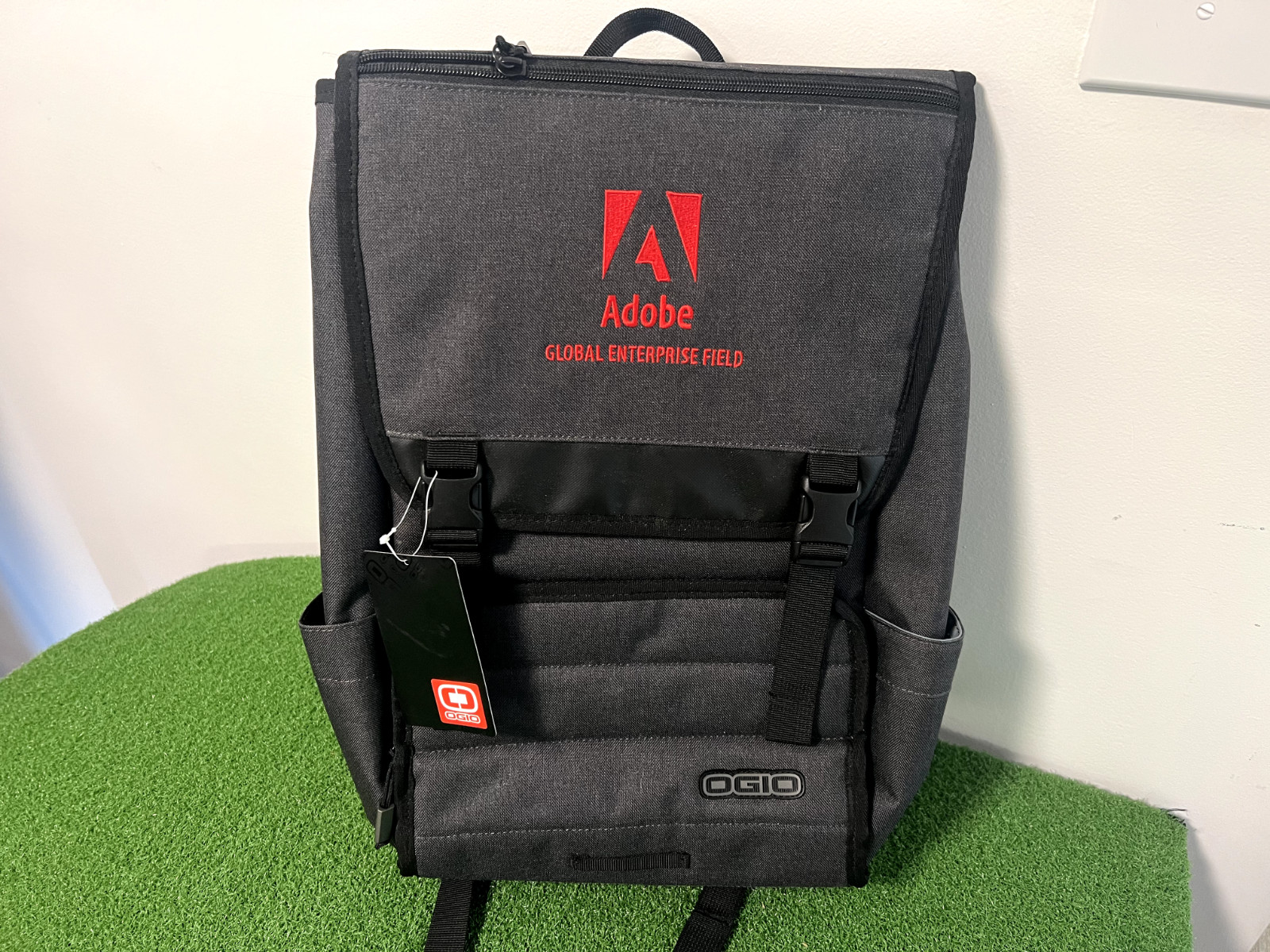 NEW Ogio Apex Rucksack Adobe Embroidered 17" Computer Backpack Heather Grey NWT